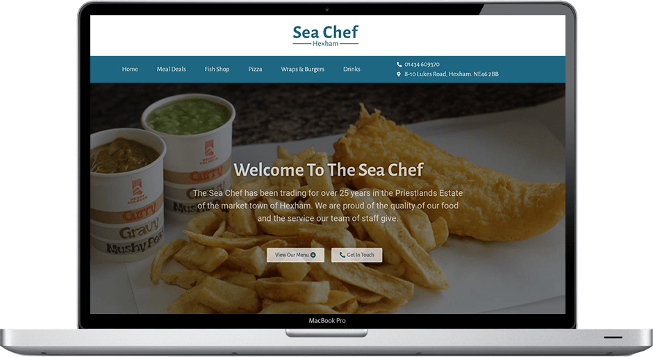 Northumberland Web Design Sea Chef